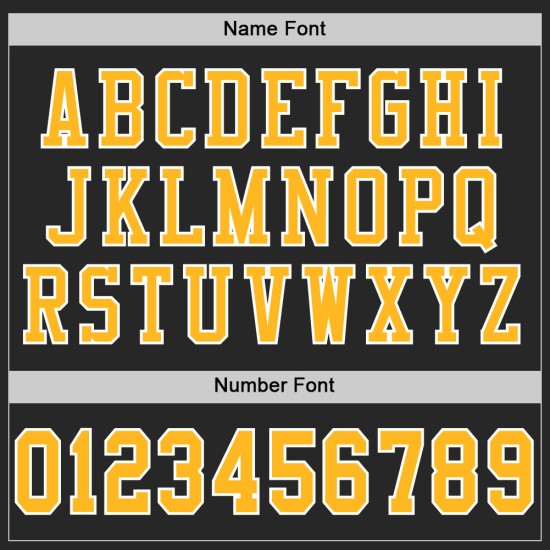 Jersey Mesh Gold-White Authentic Black Football Custom Jersey Mesh Gold-White Authentic Black Football Custom