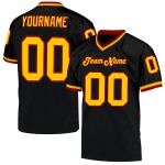 Authentic Custom Throwback Mesh Gold-Red Jersey Football Black Authentic Custom Throwback Mesh Gold-Red Jersey Football Black