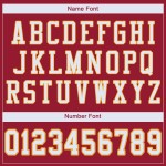 Football Authentic Mesh Cardinal Custom White-Gold Jersey Football Authentic Mesh Cardinal Custom White-Gold Jersey