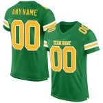Football Gold-White Grass Jersey Green Custom Mesh Authentic