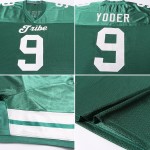 Football Custom Cream Authentic Mesh Green Jersey Football Custom Cream Authentic Mesh Green Jersey