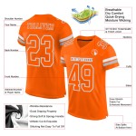 Jersey Custom Orange Mesh Authentic Football White-Gray