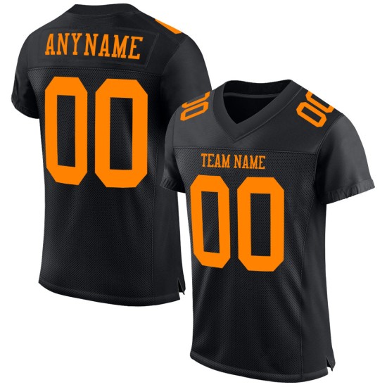Jersey Football Authentic Custom Mesh Orange Black Bay