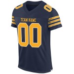 Football Mesh Navy Jersey Gold-White Custom Authentic Football Mesh Navy Jersey Gold-White Custom Authentic
