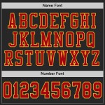 Custom Authentic Mesh Red-Gold Black Football Jersey