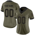 Jersey Gold Black-Old Custom To Service Mesh Football Salute Olive Jersey Gold Black-Old Custom To Service Mesh Football Salute Olive