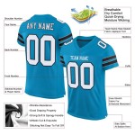 White-Black Football Jersey Authentic Blue Custom Mesh Panther White-Black Football Jersey Authentic Blue Custom Mesh Panther