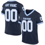 Mesh Blue Football Authentic Custom White-Light Throwback Jersey Navy Mesh Blue Football Authentic Custom White-Light Throwback Jersey Navy