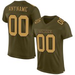 Salute Old Football Service Gold-Black Custom Mesh Jersey Olive Authentic To Salute Old Football Service Gold-Black Custom Mesh Jersey Olive Authentic To