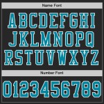 Black Teal-White Jersey Mesh Football Custom Authentic Black Teal-White Jersey Mesh Football Custom Authentic