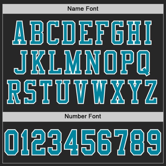 Black Teal-White Jersey Mesh Football Custom Authentic Black Teal-White Jersey Mesh Football Custom Authentic