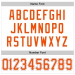 Jersey Football Authentic Custom White Mesh Orange-Gray Jersey Football Authentic Custom White Mesh Orange-Gray