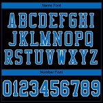 Authentic Custom Panther Blue-White Football Black Jersey Mesh Authentic Custom Panther Blue-White Football Black Jersey Mesh