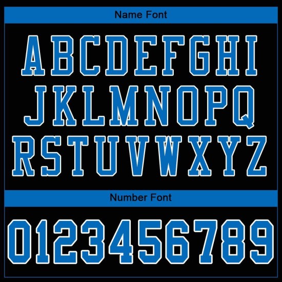Authentic Custom Panther Blue-White Football Black Jersey Mesh Authentic Custom Panther Blue-White Football Black Jersey Mesh