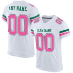Football Jersey Green White Authentic Mesh Pink-Kelly Custom Football Jersey Green White Authentic Mesh Pink-Kelly Custom