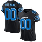 Authentic Custom Panther Blue-White Football Black Jersey Mesh Authentic Custom Panther Blue-White Football Black Jersey Mesh