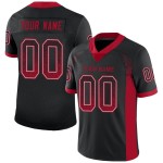 Mesh Jersey Drift Fashion Custom Football Black Red-Gray Mesh Jersey Drift Fashion Custom Football Black Red-Gray