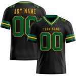 Jersey Black Football Authentic Mesh Green-Gold Kelly Custom
